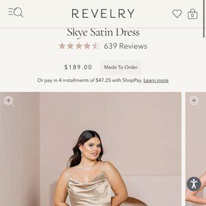 Revelry Skye Satin Dress - Gold Champagne